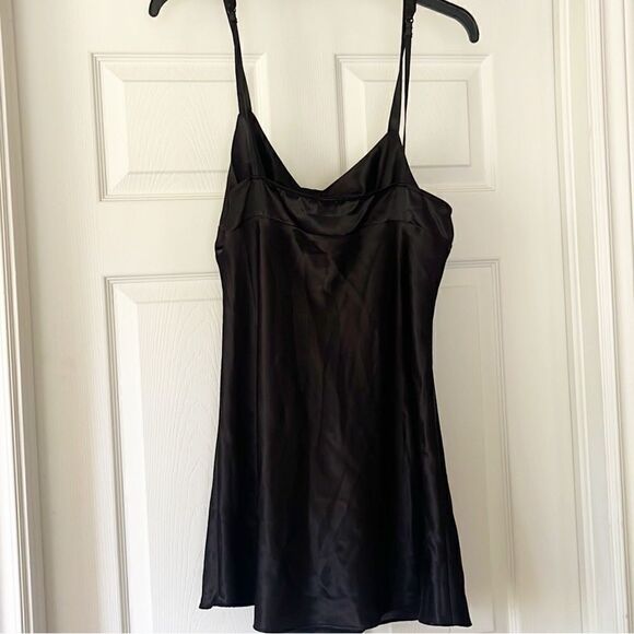 Victoria’s Secret Angels Satin Babydoll Slip Dress Black L - Picture 3 of 5